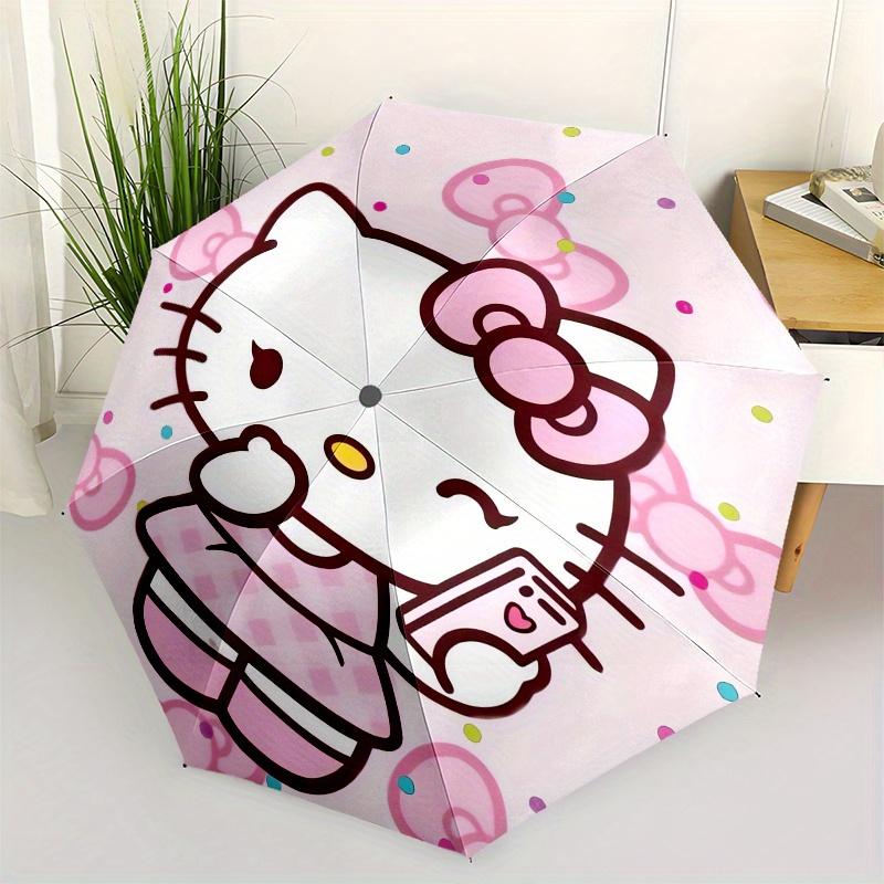 

Hello Kitty,Bow Automatic Umbrella-Foldable, Durable 8-Bone Design, Compact and Stylish, Great for Camping, Halloween, Christmas, Mother s D