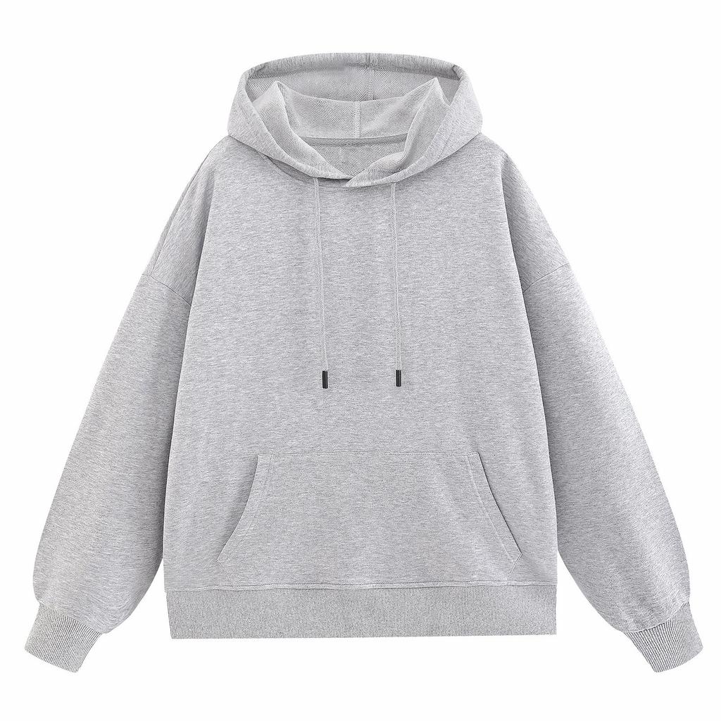 Damenmode Langarm Einfarbig Pullover Lässiger Lockerer Hoodie