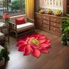 WTEMPO 3D Lotus Carpet Bedroom Carpet Bathroom Floor Mat Anti Slip Foot Mat