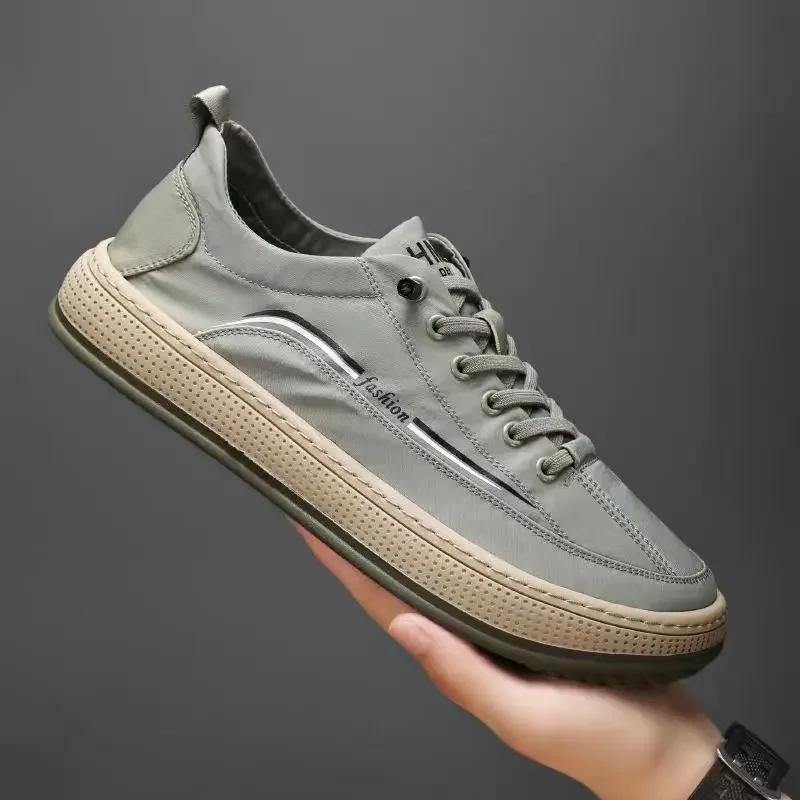 2024 Scarpe da ginnastica casual da uomo con lacci alla moda originali casual di marca scarpe basse da uomo estive comode scarpe di tela tenis masculino