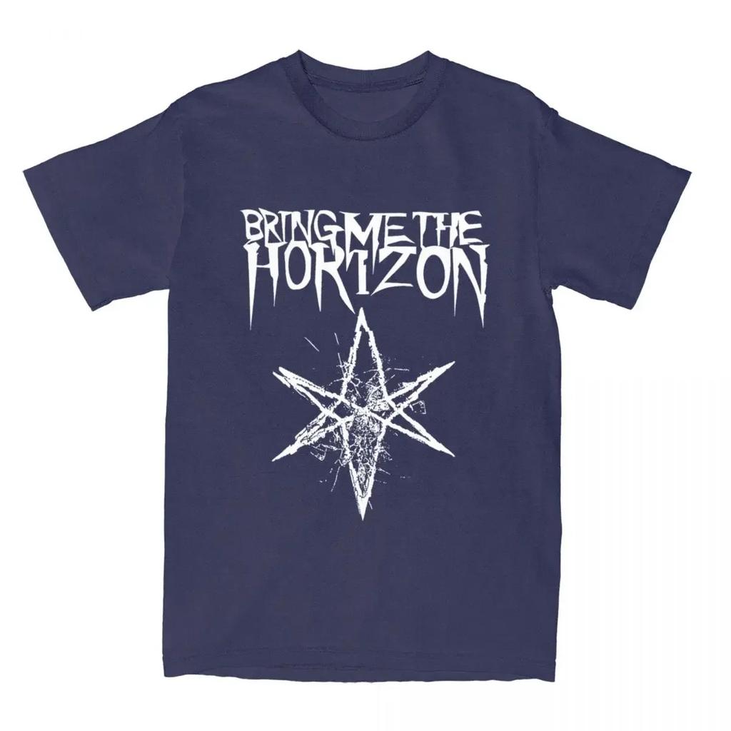 Men Women BMTH Horizons Emo Band T Shirt Accessories Death Metal 100% Cotton T-shirt Clothes Leisure Tees Adult