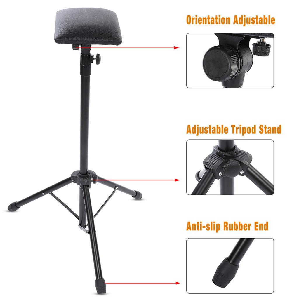 Height Adjustable Tattoo Armrest Tripod Stand with Soft Sponge Pad Portable Tattoo Arm Leg Rest