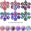 RPG Dice Set, 30 x 7-Die DND Polyhedral Dice (210 Pieces) with Large Drawstring Bag for Dungeons and Dragons Tabletop Roleplaying Games