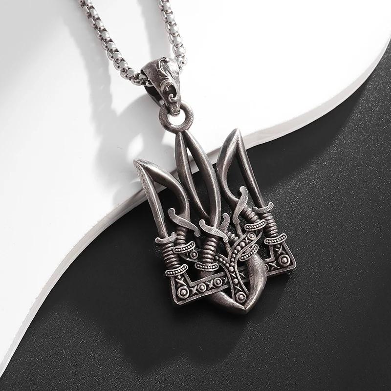 Stainless Steel Gothic Coffin Castle Pendant Necklace Suitable for Men and Women Personalized Trendy Halloween Accessories