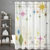 Cartoon Star Shower Curtain, Bathroom Decorative Shower Curtain, Waterproof Shower Curtain with Hooks