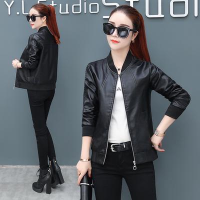 Autumn And Winter Leather Jacket Women Pu Leather Short Jacket Large Size Women 'S Slim Casual Jacket