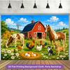 2D Flat Backdrop1pc Farm Animals Nature Polyester Banner Decor For Living Room Bedroom Office Birthday Anniversary Decor Backdrop Easy To