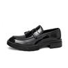 Men's Leather Cross-Strap Tassel Loafers: Pointed Toe Formal & Casual Versatile Shoes In Large Sizes