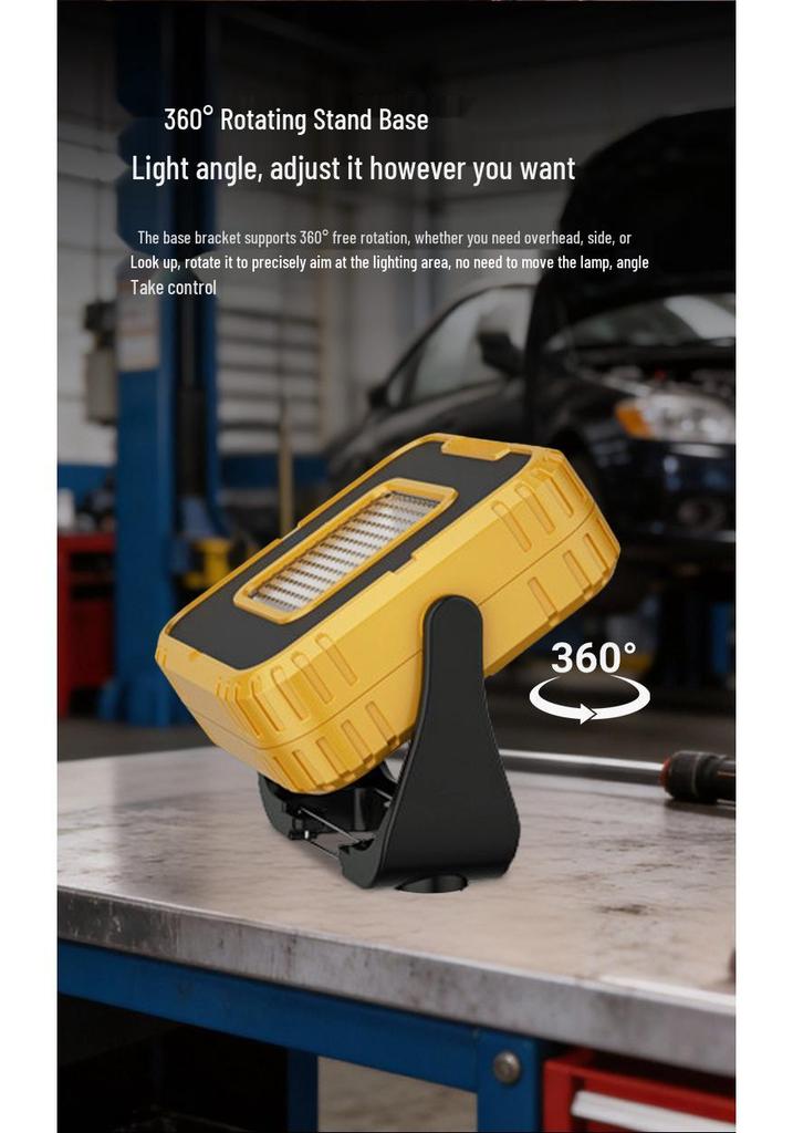 Rechargeable LED Work Light with Magnetic Hook - Multifunctional Outdoor Camping Lighting