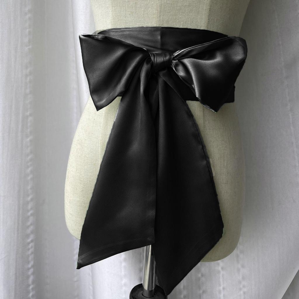 Cintura Larga in Poliestere per Abiti con Chiusura a Fiocco per Abiti da Sposa e Abbigliamento Formale