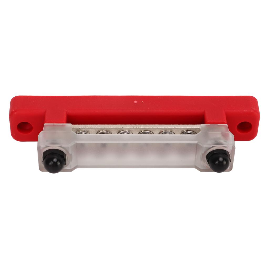 6 Terminal Bus Bar with Cover 48V 150A 2 Studs Power Distribution Block for Car Boat Marine Caravan