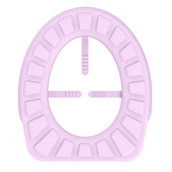 

Силіконовий чохол для сидіння унітазу Багаторазовий водонепроникний портативний Захищайте чистоту в громадських туалетах для дорослих і дітей рожевий