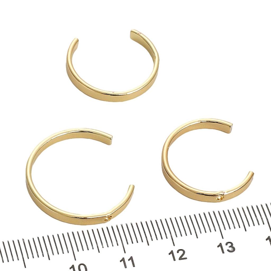 Copper C-shaped String Hole Bead Hanging Ring For DIY Jewelry Making Craft Accessories