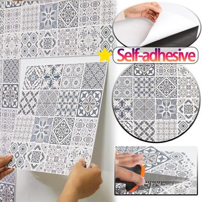 Adhesivo de pared de ladrillo de azulejo compuesto de polivinilo, papel tapiz de Panel grueso impermeable autoadhesivo