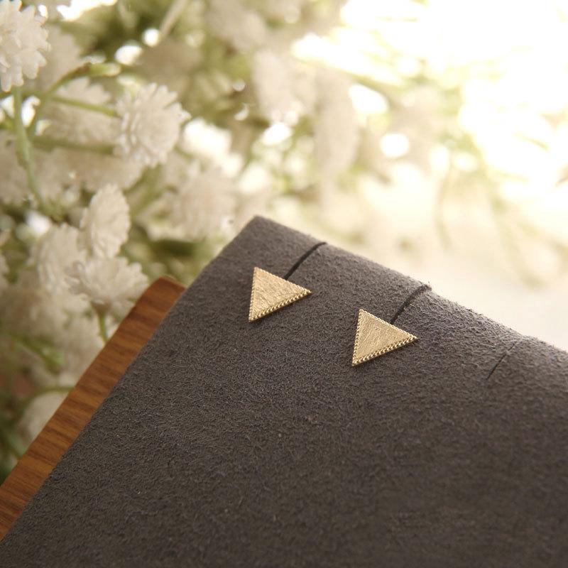Simple Matte Simple Triangle Geometric Earrings for Women