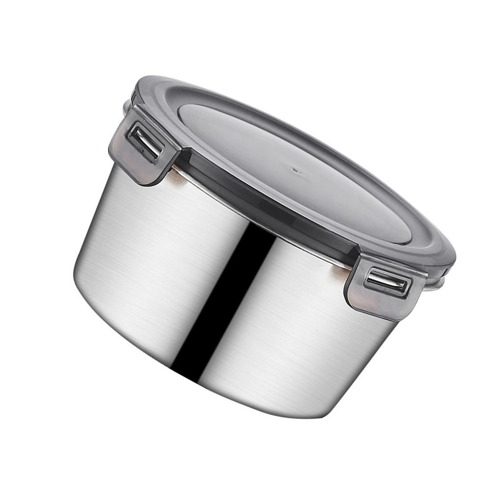 Przestronny pojemnik na żywność ze stali nierdzewnej 316, domowy lunchbox, wielofunkcyjna miska do przechowywania z przezroczystą pokrywką