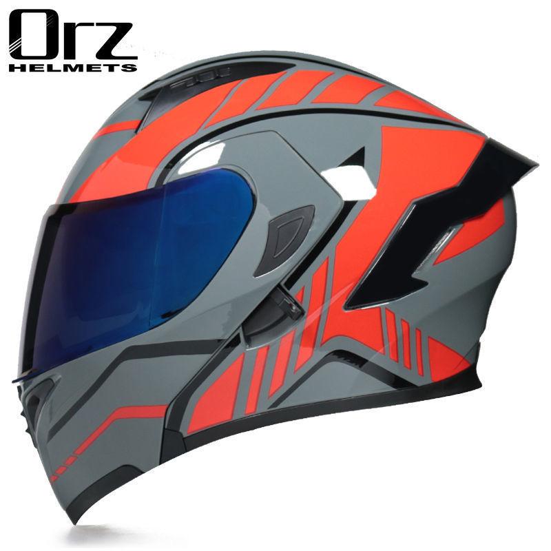 Motorcycle Helmets Men's and Women's Unveiling Helmets Full Helmets Tail Rider Bluetooth Locomotive Men's and Women's Winter Personality Electric