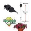 Retractable Basket Flower Pot Hanging Pull Hanger Hook Holder Garden Supplies