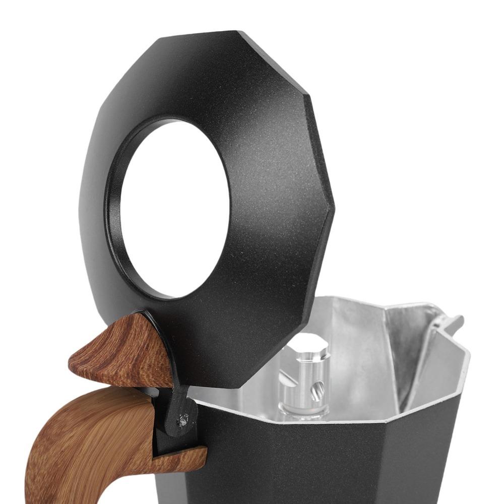 2 Cup Capacity Stovetop Espresso Maker Double Valves Moka Pot For Mocha Coffee