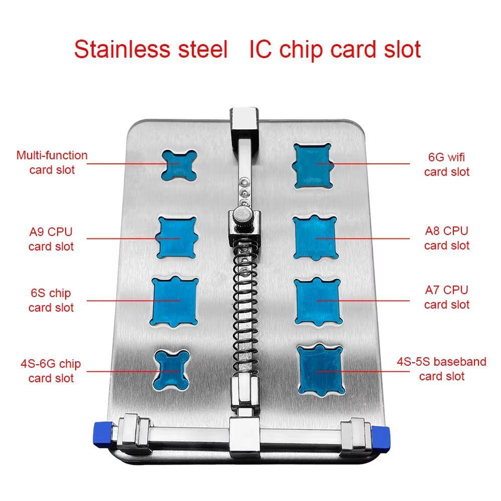 Stainless Steel Base Repair Fixture IC Groove Mobile Phone Fixture PCB Holder  Soldering Repair