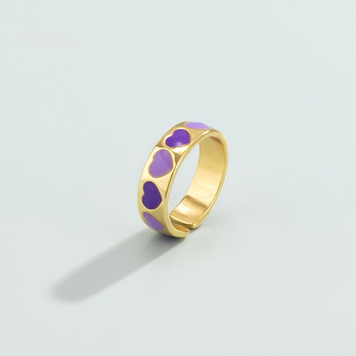 

Аксессуары, Милое и Крутое Кольцо с Капающим Персиковым Сердцем Макарон, Простое Открытое Кольцо со Звездой Для Женщин