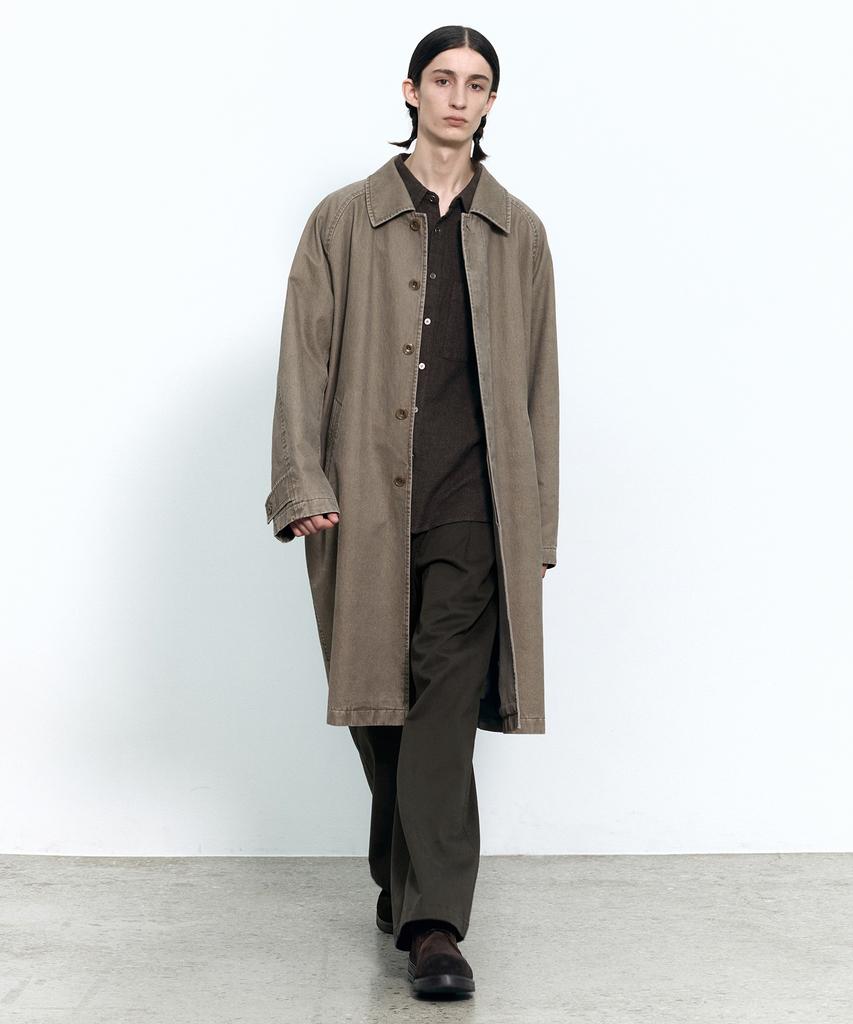 Insilence Washed Soutien Coat Ash Brown