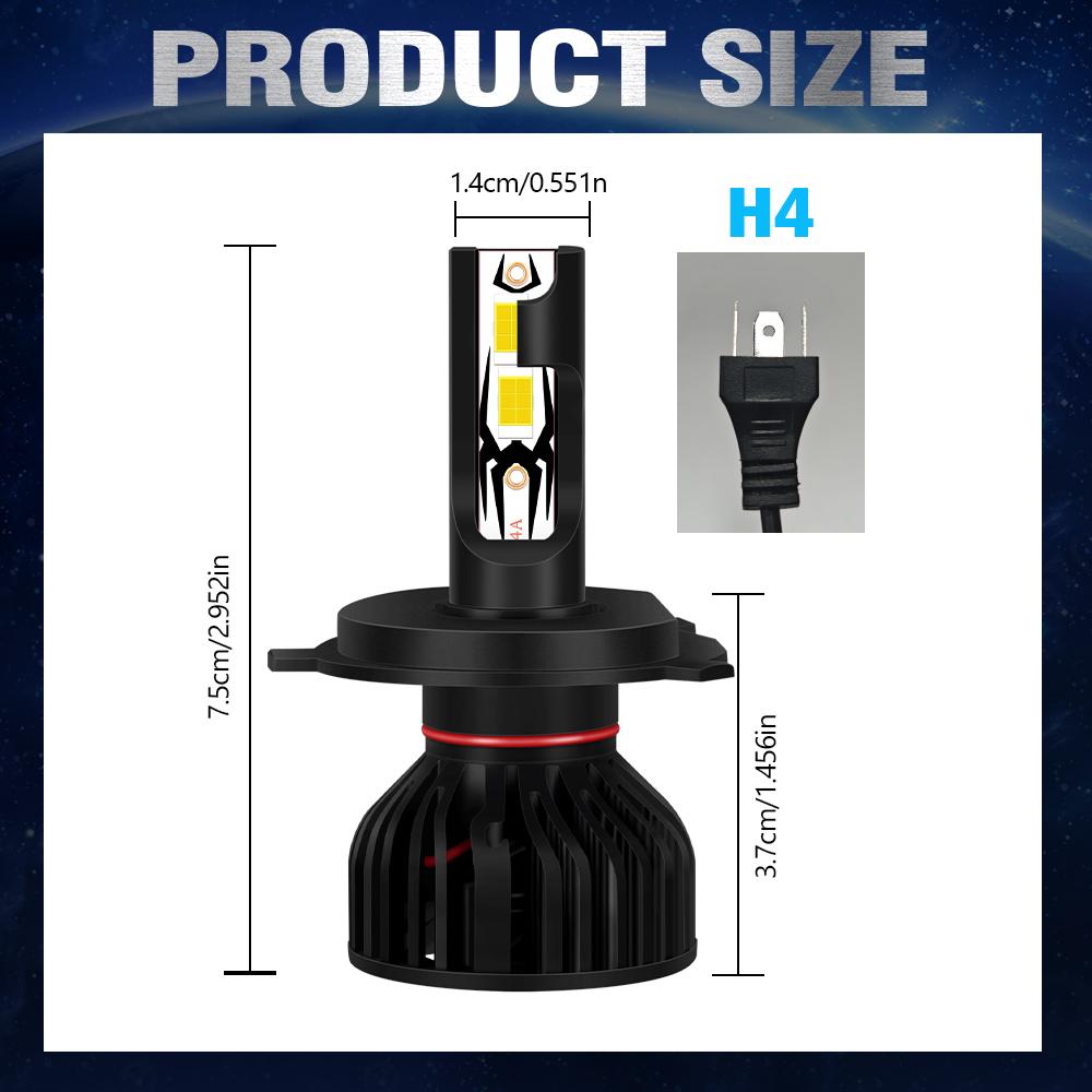 

H4 High low beam TOP Best LED Auto Bulbs Canbus Led Headlight CSP 3570 chips 6000K Car Headlight High Power 150W 12V Bulbs H4/9003/HB2 Hi/Lo