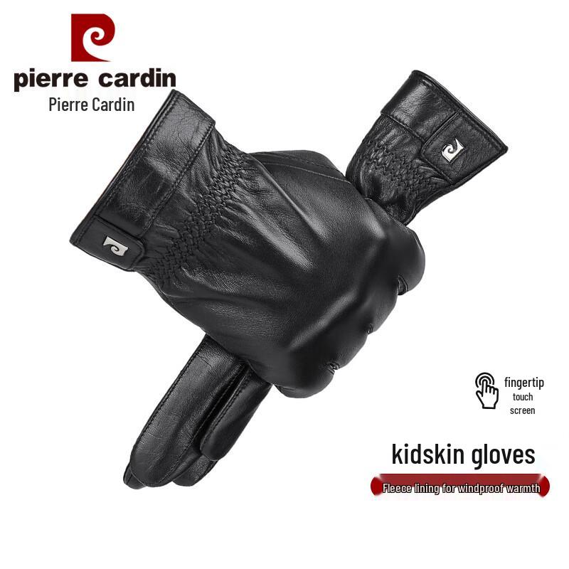 

Pierre Cardin Men s Goatskin Leather Touchscreen Warm Gloves L
