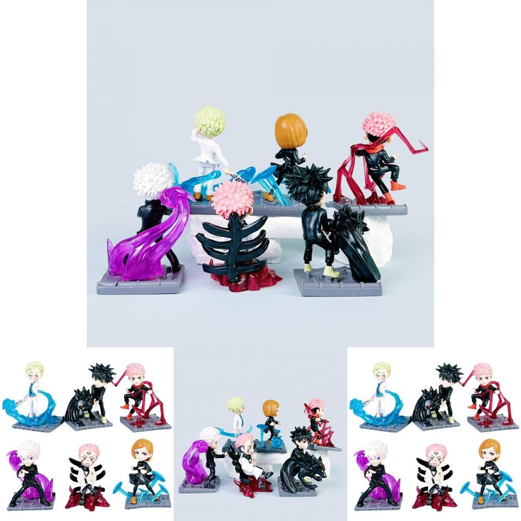 Jujutsu Kaisen Pvc Figurine Collection With Battle Scene Effects For Collectors And Decor