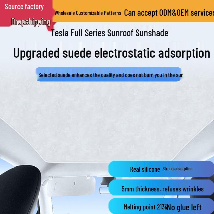 Tesla Model Y Facelift Sunroof Sunshade - Heat Insulation Cotton