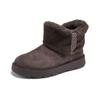 Skechers Warm Height Increasing Comfortable Soft Short Snow Boots Women boots Brown 169100-CHOC