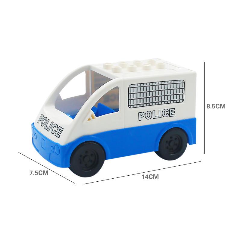 Yidu Large Particle Building Blocks: Motorcycle, Fire Truck, Airplane, Forklift Vehicle Toys