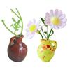Magnet pentru frigider pentru vază cu flori din ceramică 3D vază cu plante Magnet pentru frigider pentru biroul de acasă dulap de bucătărie Mini simulare de decorare a vazei