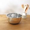 Pearl Metal Rice Washing Bowl, 24cm, Stainless Steel, Rubber Bottom, At Aqua, HB-4138