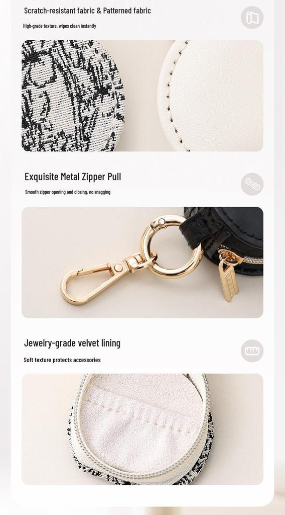 Portable Mini Jewelry Box for Travel - Holds Pendants, Earrings, Studs, Rings, and Small Ornaments