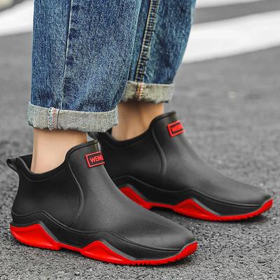 Fashion Men's Rain Boots Comfortable Men's Waterproof Shoes 2024 Wear-resistant Non-slip Couple Rain Boots Botas De Agua Hombre
