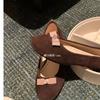 Frosted Shallow Mouth Soft Sole Ballet Mary Jane Women's Shoes Bow Single Shoes Women's Flat Bottom