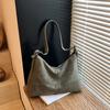 PU Shoulder Bag Women Fashion Hobo Bag With Minimalist Design Soft Texture Handbag Everyday Use