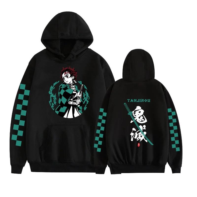 Fosskos Rengoku Kyoujurou Autumn Hoodie Sweatshirt Cosplay Costume Sweater Pullover Nezuko Hooded Unisex Anime