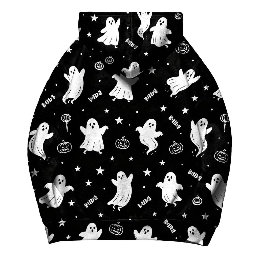 Women's Halloween Print Hoodie Pullover for Casual Everyday Wear