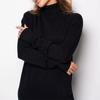Elegant Solid Color Knitted Dress Women Loose Turtleneck Long Sleeve Female Sweater Autumn Winter Fashion Lady Knitwear