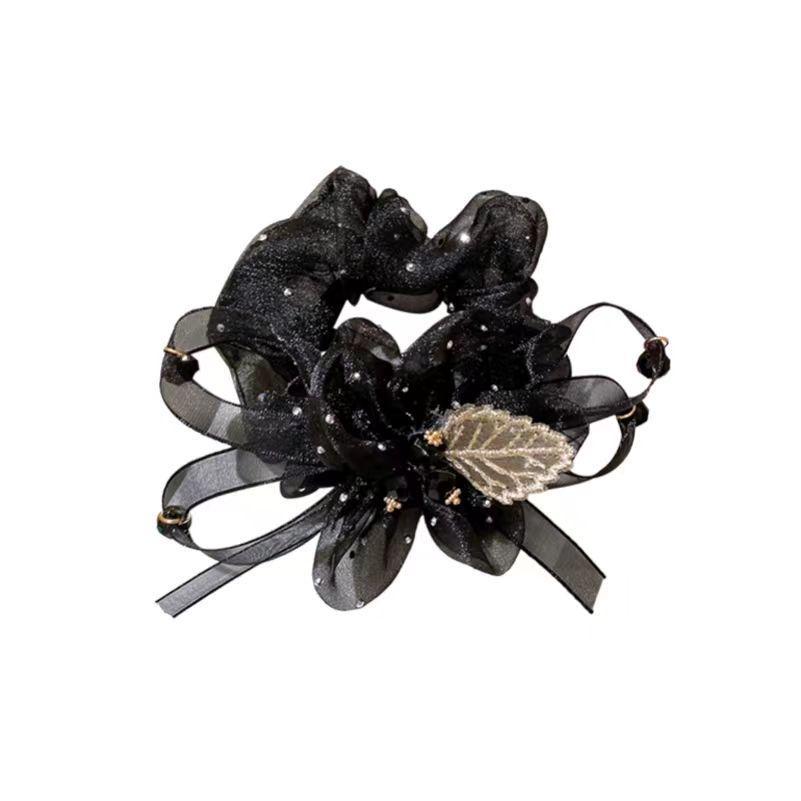 Elegant Women's Mesh Scrunchie Hair Tie - Luxurious High-End Hair Accessory