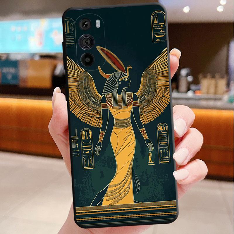 Phone Case For Motorola Edge 60 50 40 Pro 60 50 40 30 Ultra Neo Fusion Moto G Stylus G Egypt Pharaoh Cat Anubis