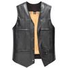 Chaleco de Cuero Cálido Casual Suelto Plus Acolchado Chaleco de Otoño e Invierno para Hombre Chaqueta Chaleco