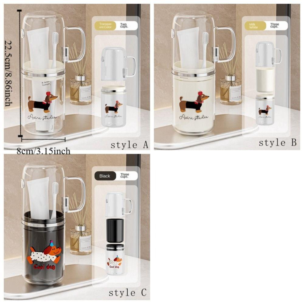 Plastic Brushing Cup Dustproof Mouthwash Cup Portable Tooth Cup  Bathroom