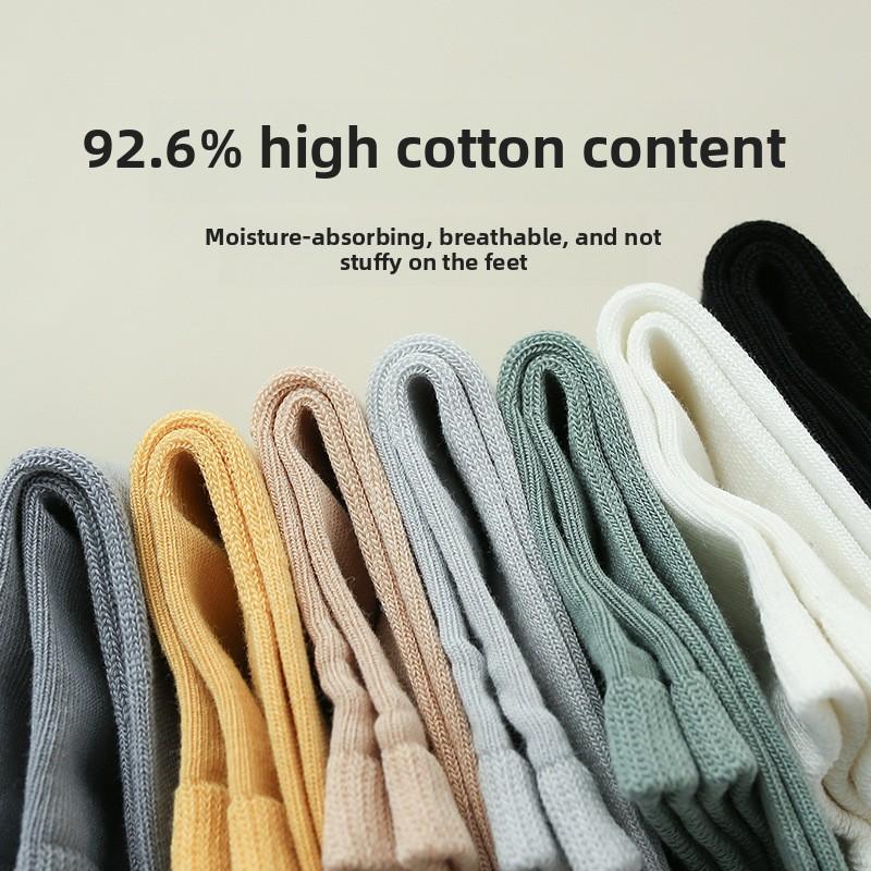 5 Pairs Socks for Men Spring Summer Simple Antibacterial Sweat Wicking Deodorant Men's Boat Socks Tight-woven Boat Socks