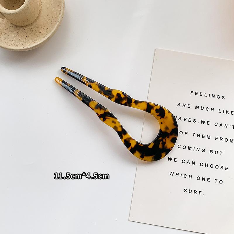 Mode Haarstäbe Haarspangen für Frauen Bunte Marmorstruktur Acetat Haarspange Mädchen Haaraccessoires Haarstäbe Neu