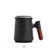 Ceramic Tea Infuser Cup with Wooden Handle