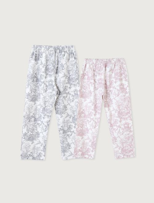 [LUNALUZ STUDIO] Unisex Palace Rayon Cotton 9-Part Pajamas [Shipped from Korea] 100% Authentic Navy