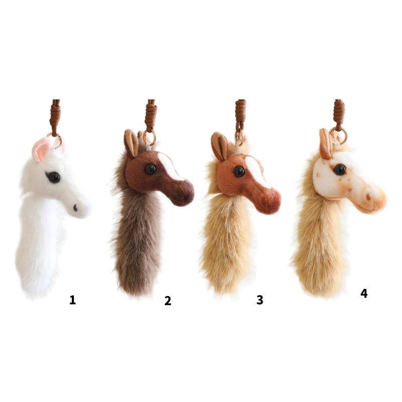Plush Horse Toy Pendant Decoration for Office Desk and Living Room Animal Ornament Gift for Friend Family
